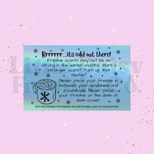 Cold Weather Holographic Label sticker (3"X 2")