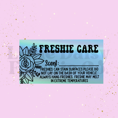 Flower  Holographic Label sticker (3"X 2")