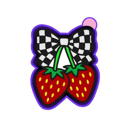 Checkered Strawberries Freshie Mold