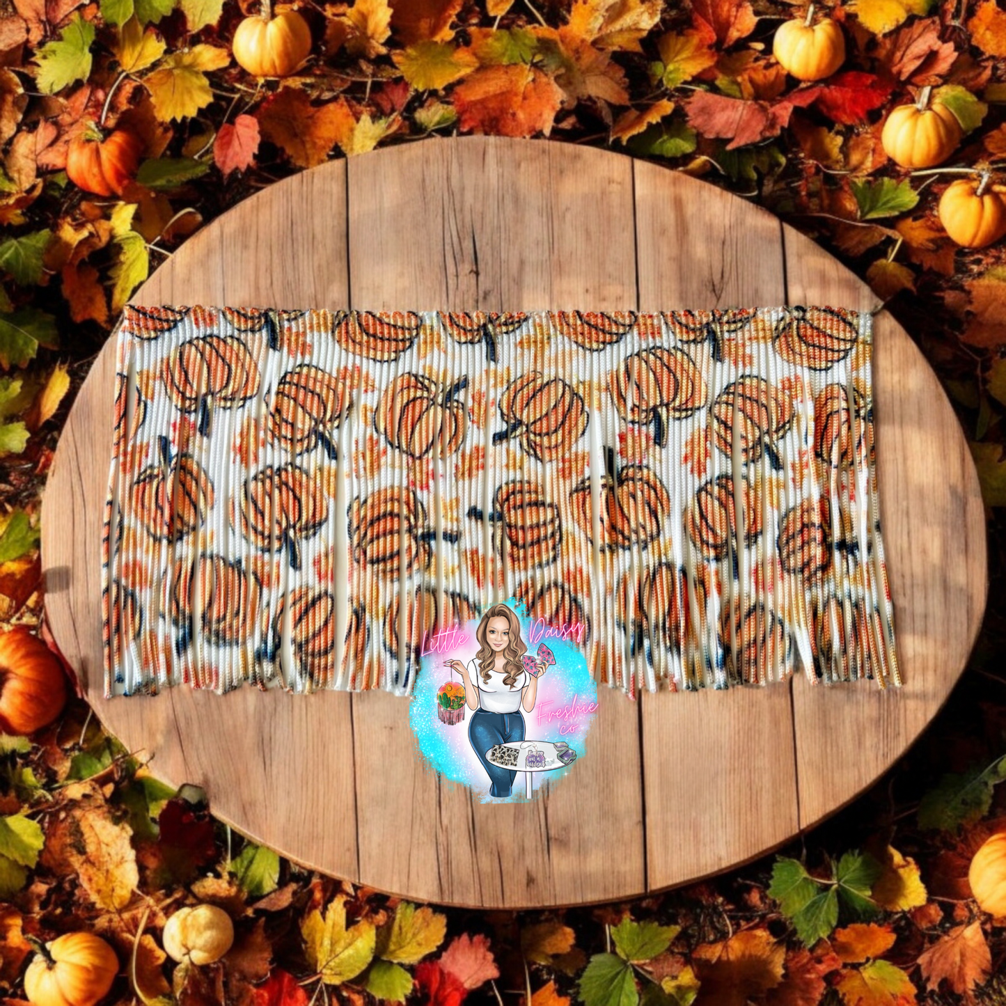 Fall pumpkin Print Fringe