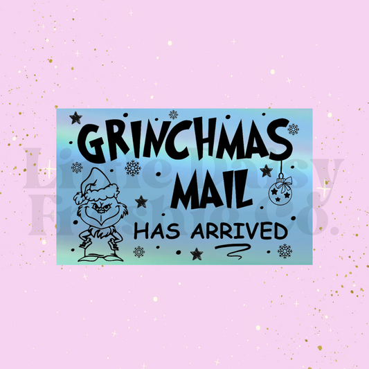 Christmas Holographic Label sticker (3"X 2")