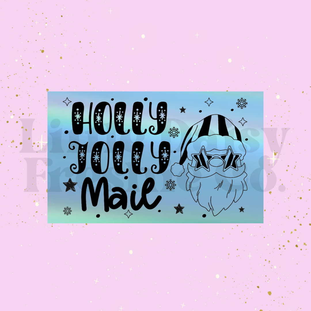 Christmas Holographic Label sticker (3"X 2")