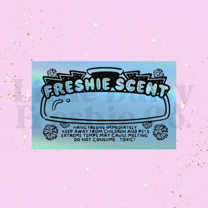 Christmas Holographic Label sticker (3"X 2")