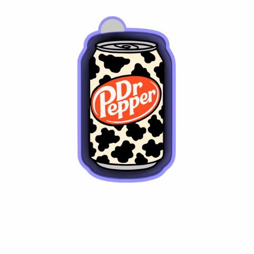 Dr. Pep. soda cow print Freshie mold