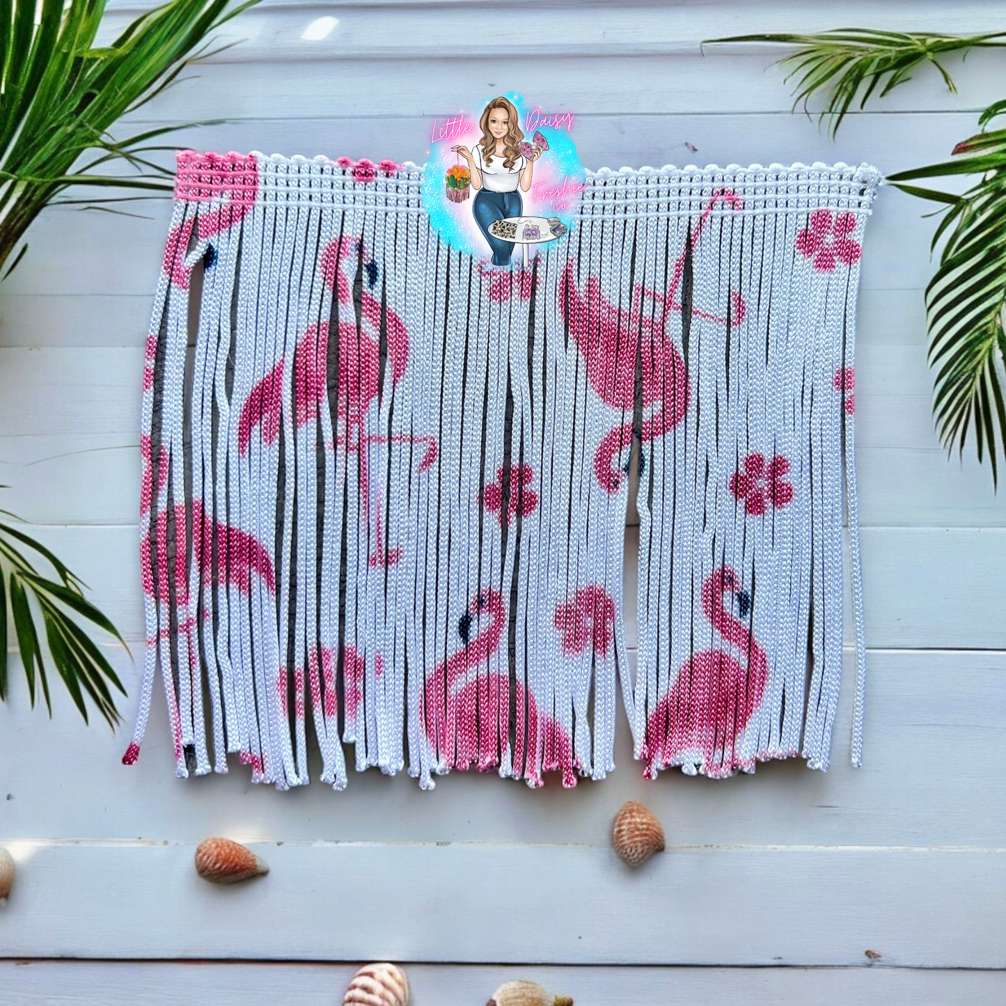 Flamingo Printed Fringe