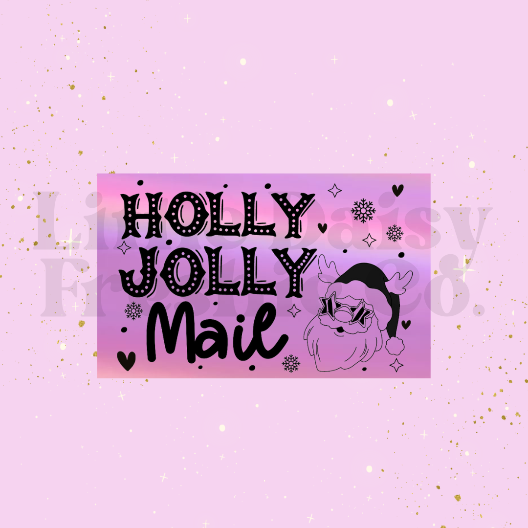 Christmas Holographic Label sticker (3"X 2")