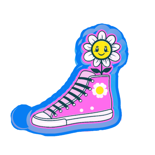 Hightop with flower Freshie Mold