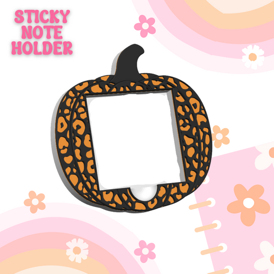 Leopard Pumpkin Sticky Note Holder