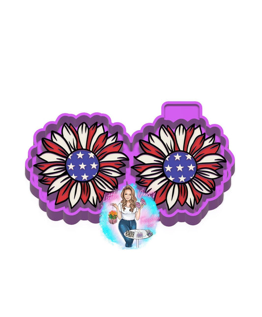 Patriotic sunflower vents Freshie Mold
