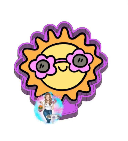 Groovy sun Freshie Mold