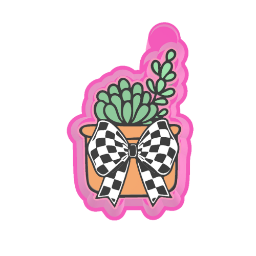 Checkered plant Freshie Mold