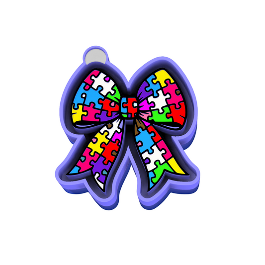 Autism awareness bow Freshie mold