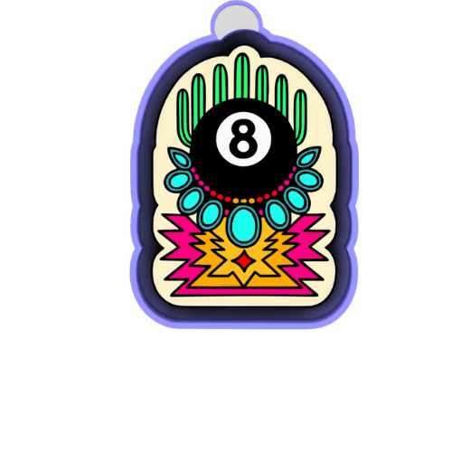 8 Ball Freshie mold