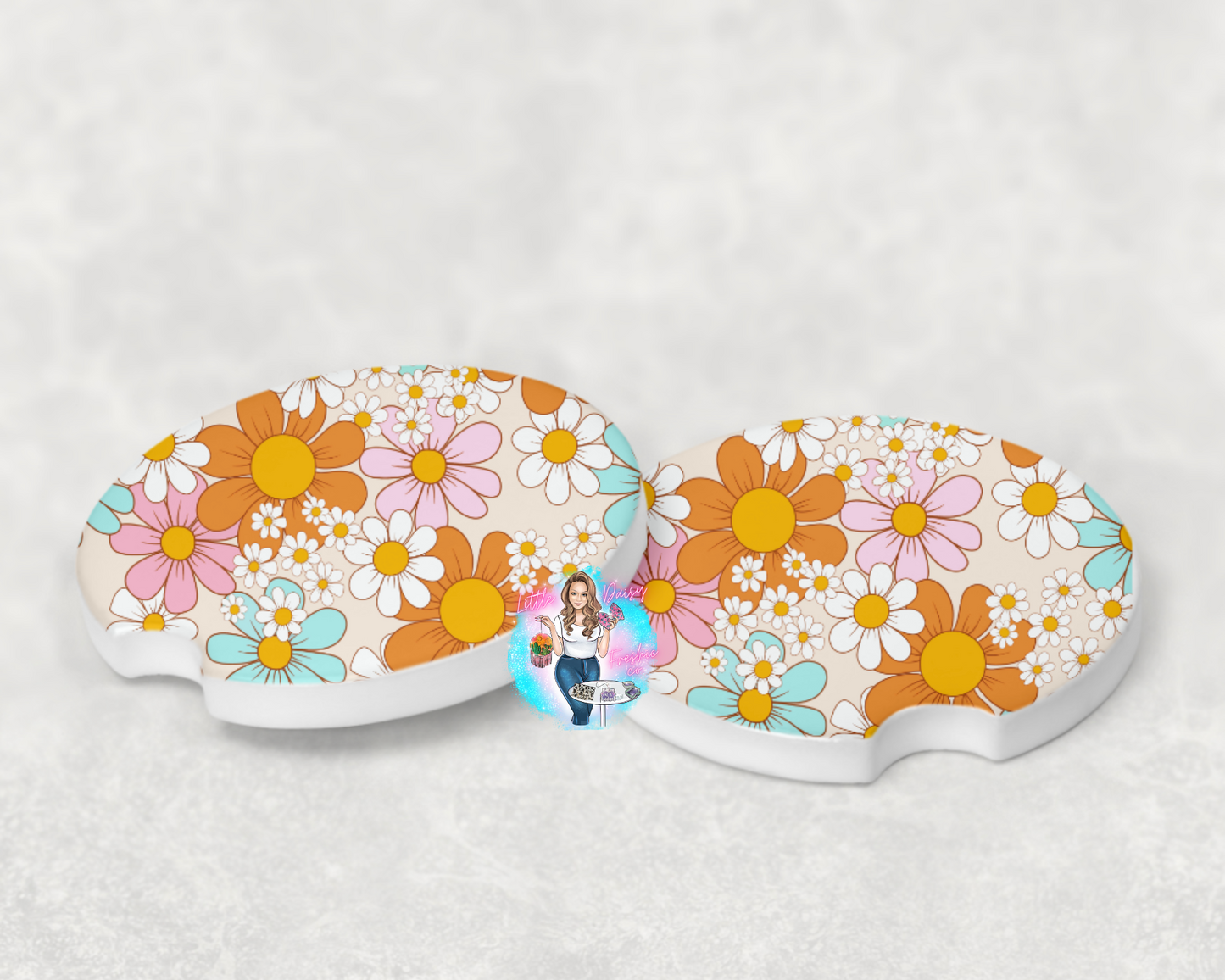 Retro flower coasters