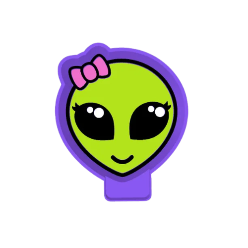 Alien with bow Freshie Mold