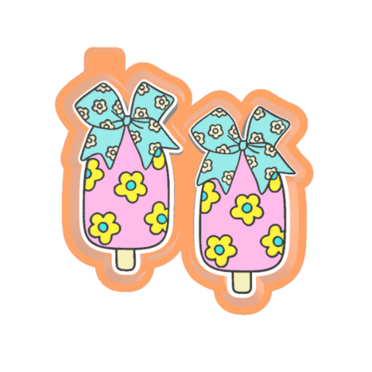 Bow ice cream retro Freshie mold