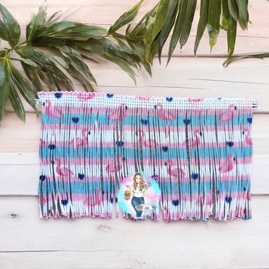 Flamingo Printed Fringe