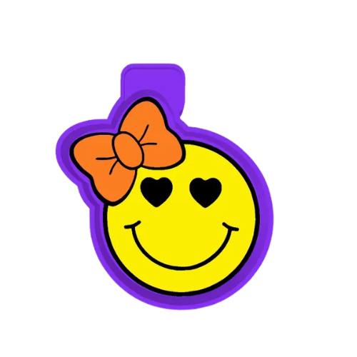Happy face with bow Freshie Mold