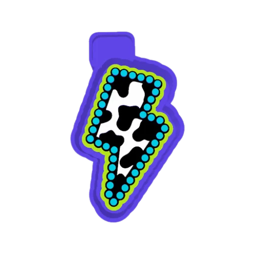 Cow print bolt Freshie Mold