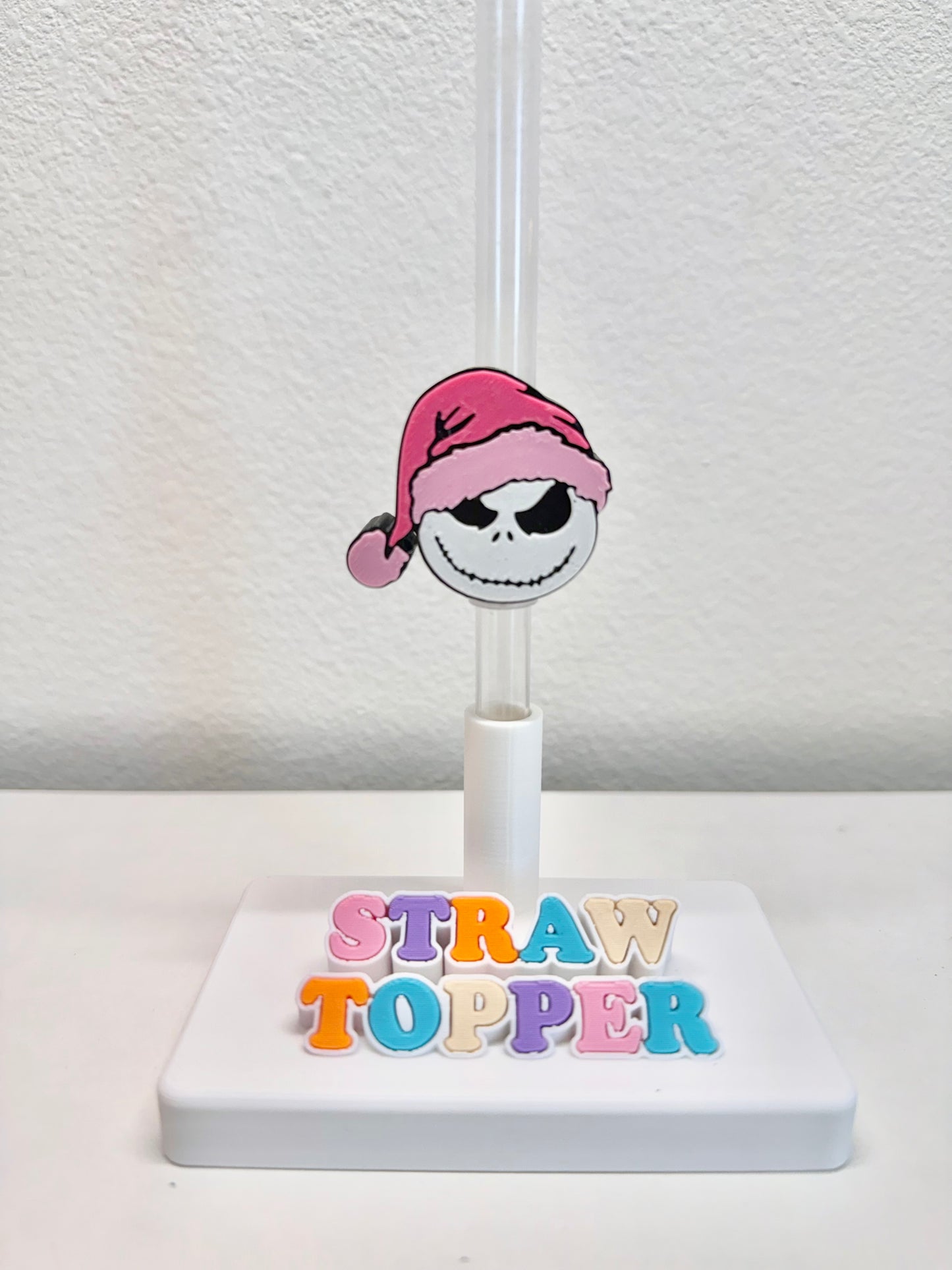 Christmas Skelly straw topper