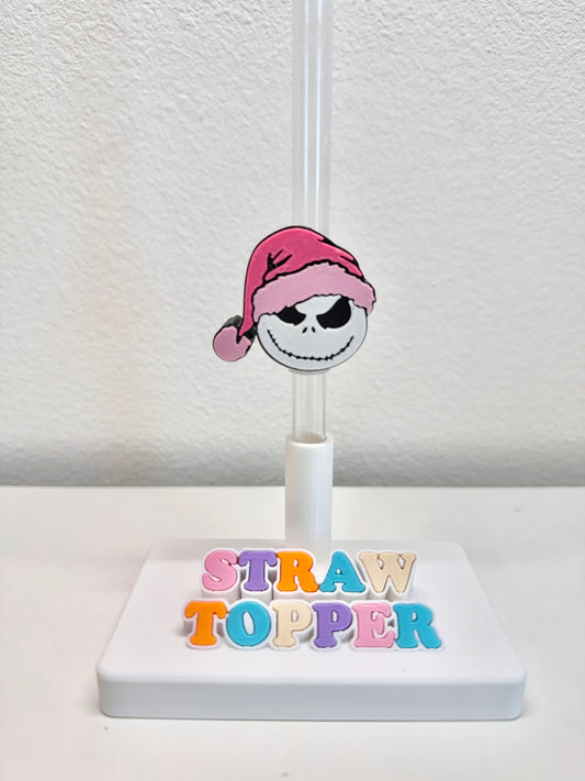 Christmas Skelly straw topper