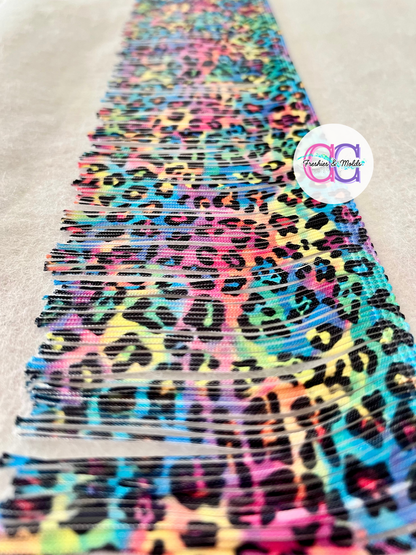 Rainbow Leopard Print Fringe