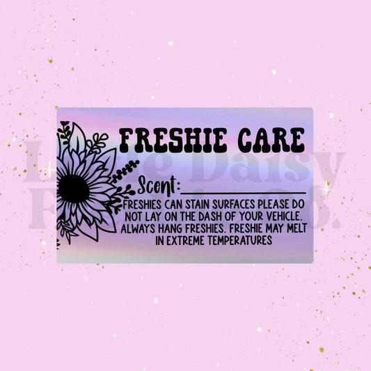 Sunflower Holographic Label sticker (3"X 2")