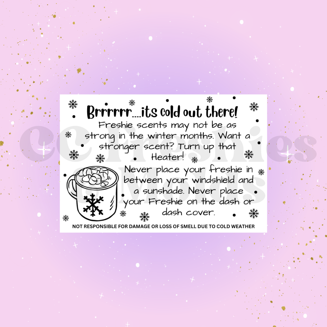 Cocoa Cold Weather Freshie Scent Sticker