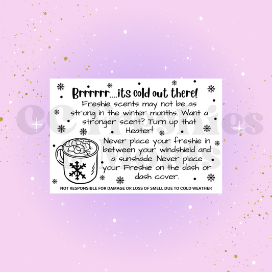 Cocoa Cold Weather Freshie Scent Sticker