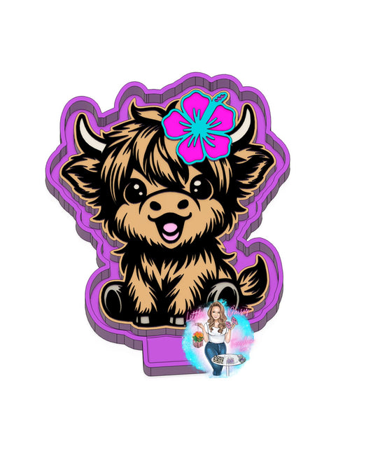 Cute Highland  Freshie Mold
