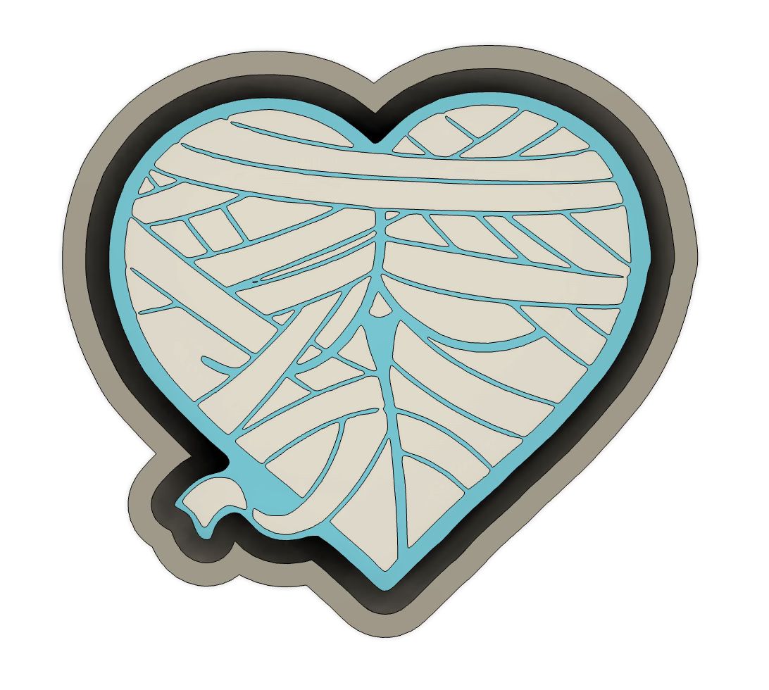 Mummy Halloween Heart Freshie mold