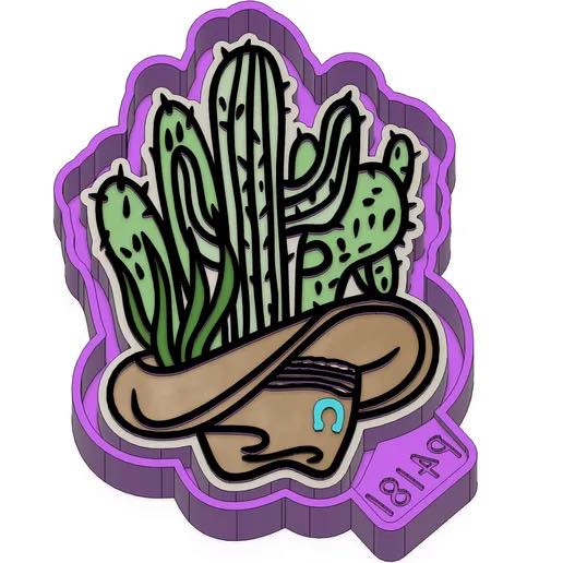Cowboy hat cactus Freshie Mold