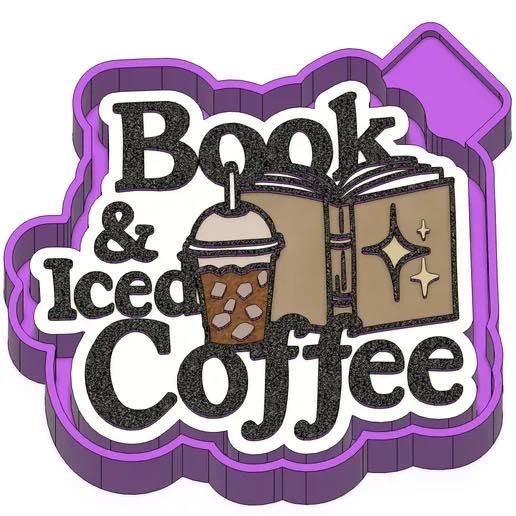 Book and Iced Coffee Freshie Mold