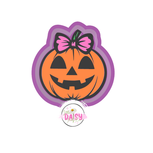 Pumpkin w/bow Freshie mold