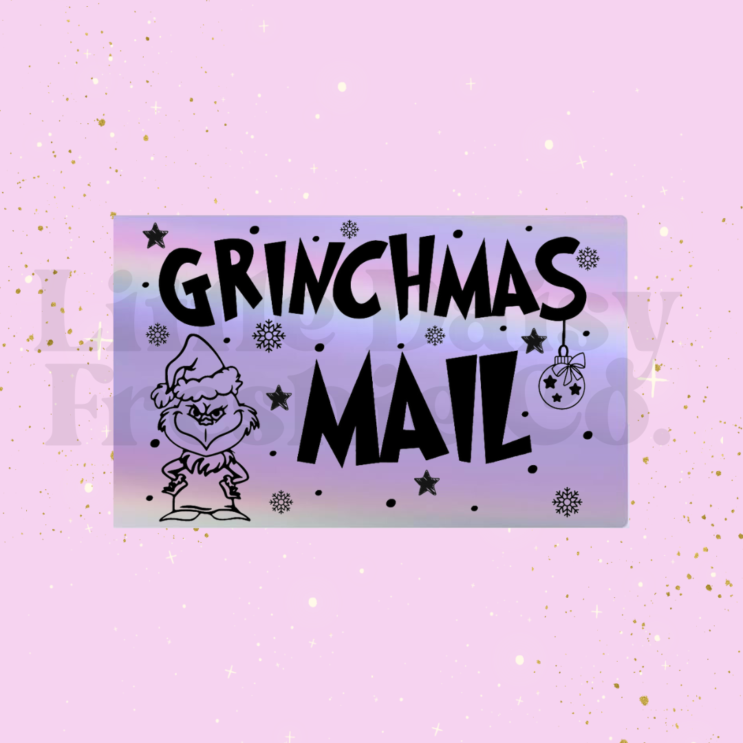 Christmas Holographic Label sticker (3"X 2")