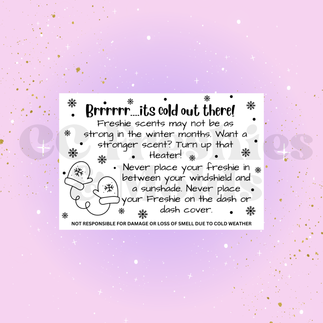 Mittens Cold Weather Freshie Scent Sticker