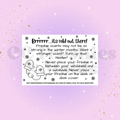 Mittens Cold Weather Freshie Scent Sticker