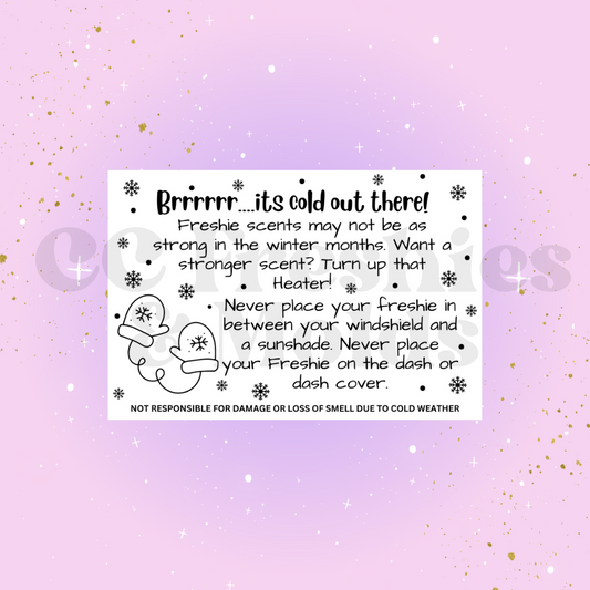 Mittens Cold Weather Freshie Scent Sticker