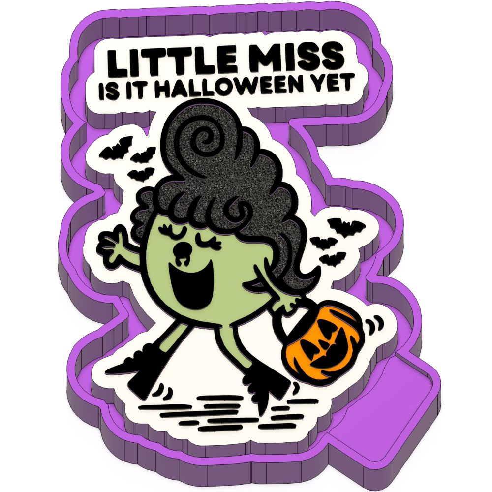 Little miss is it Halloween yet Freshie mold
