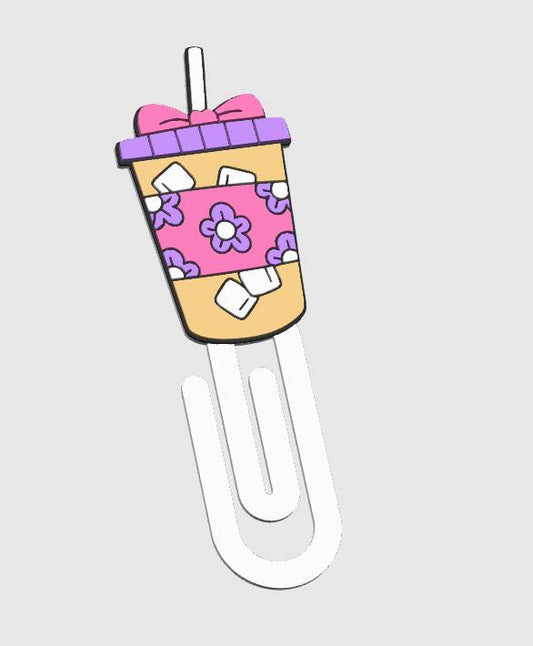 Ice Coffee paper clip/Book mark