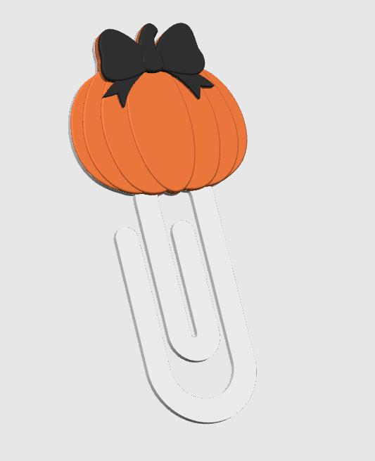 Pumpkin paper clip/Book mark