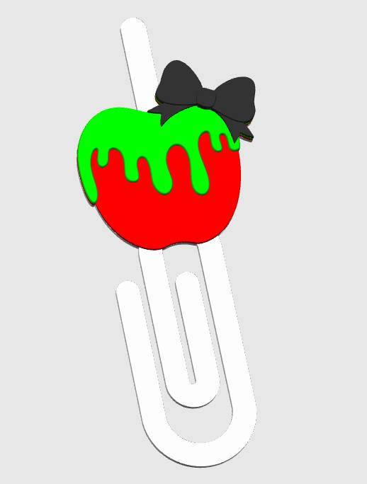 Candy Apple paper clip/Book mark
