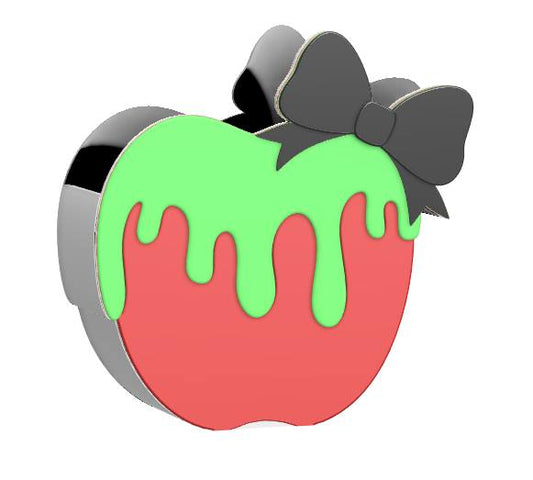 Candy Apple pen/ makeup bush holder