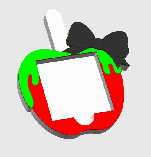 Candy Apple Sticky Note Holder