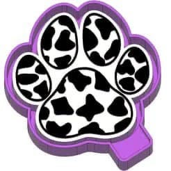 Cow print dog paw Freshie mold