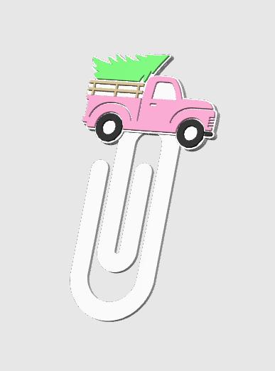 Christmas Truck paper clip/Book mark
