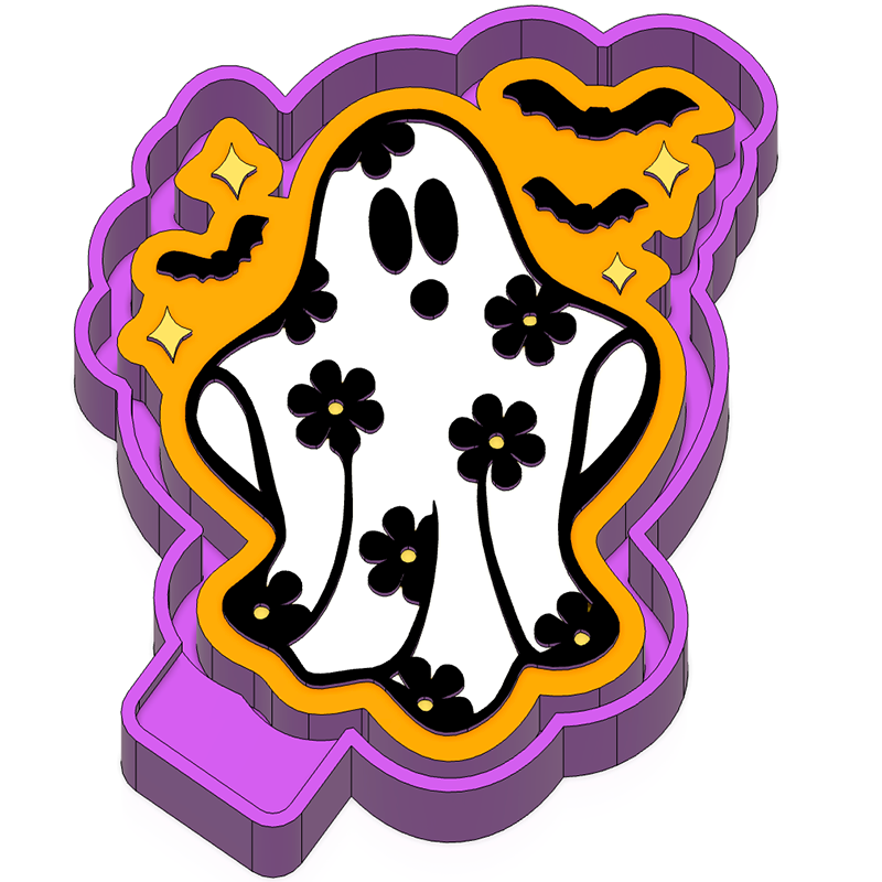 Flower ghost Freshie mold