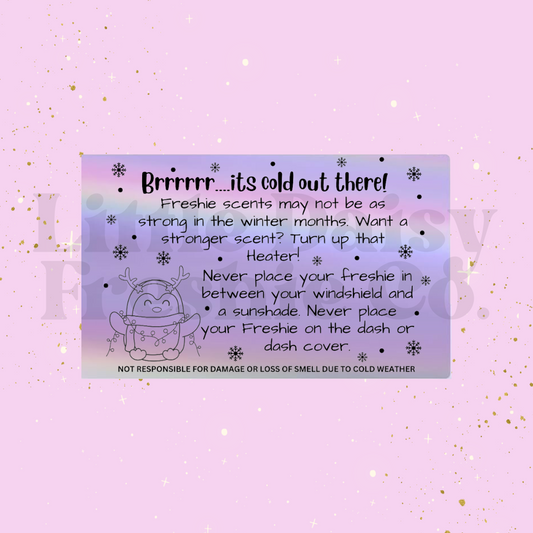 Cold Weather Holographic Label sticker (3"X 2")