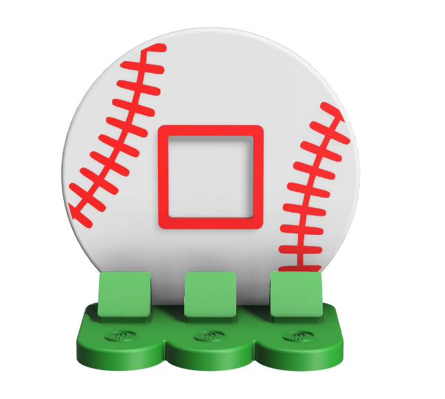 Baseball NFC Stand- 1 Frame/Square- (Design your NFC stand- You Choose base type)