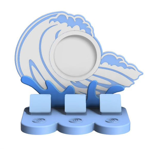 Ocean Wave NFC Stand- 1 Frame/Circle- (Design your NFC stand- You Choose base type)